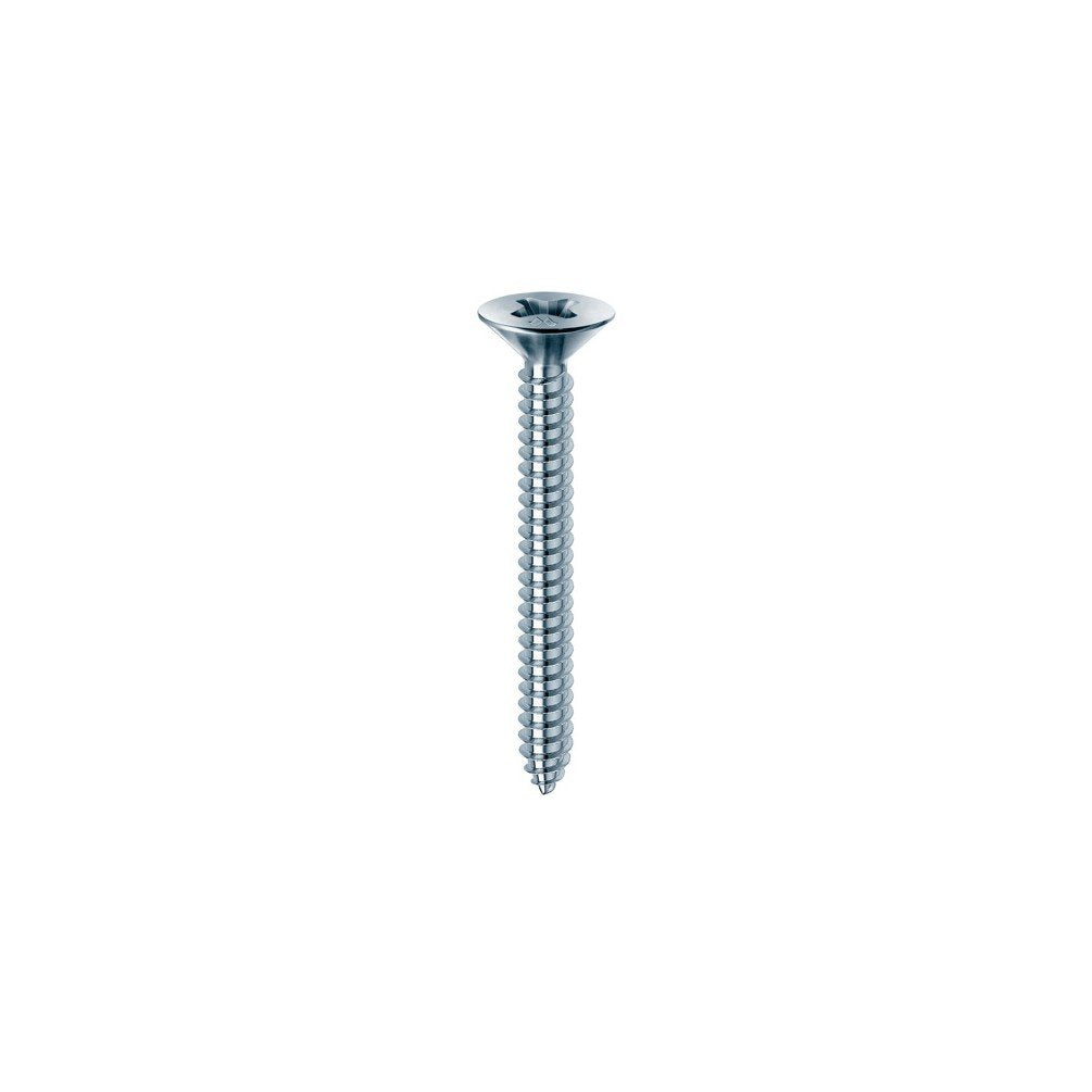 Mustad 2428 Vite Autofilettante Zincata Testa Croce Svasata Piana, mm: 5.5 x 32, 200 Pezzi