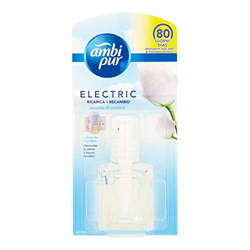 Ambipur Elettrico Ricarica Nuvole di Cotone, 21.5ml