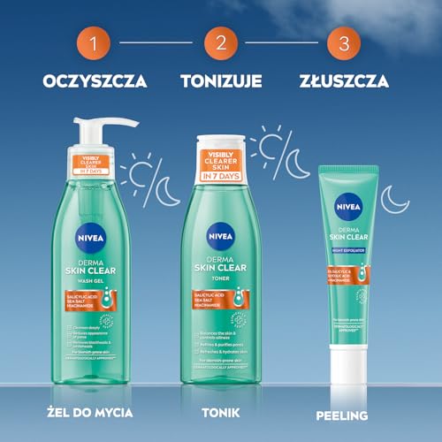 NIVEA Derma Skin Clear - Tonico normalizzante con acido salicilico e niacinamide, 200 ml