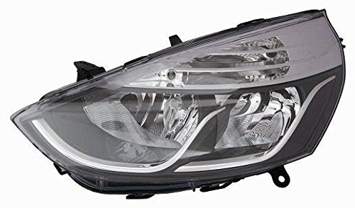 FARO DEPO H7-H1 C/MOT. ELETTRICO PARABOLA NERA BORDO CROMATO RENAUL. CLIO - 10/'12>04/'16 - DX