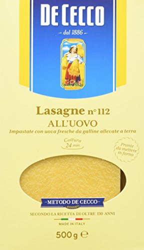 De Cecco Lasagna Timballo Uovo - 6 pezzi da 500 g [3 kg]