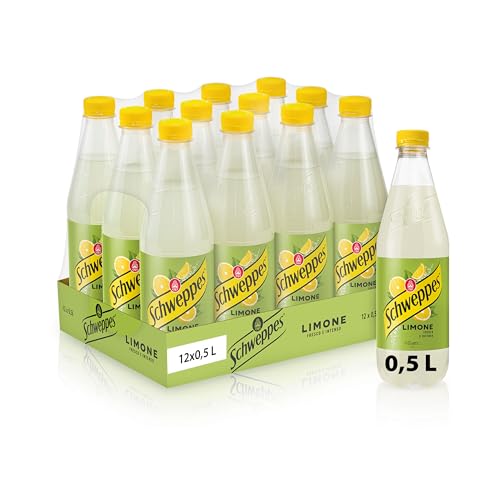 Schweppes Limome, Bevanda Gassata dal gusto Fresco e Agrumato, 12x 500ml Perfetta per Aperitivi e Cocktail. Bevanda Dissetante dal Gusto ricco e Biilanciato