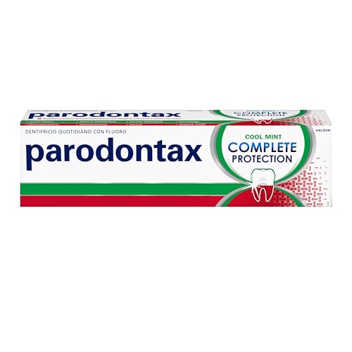 Parodontax Complete Protection Cool Mint, Dentifricio Quotidiano con Fluoro, 8 benefici studiati specificatamente per Gengive più Sane e Denti più Forti, 75 ml