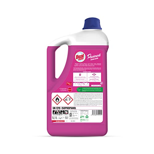 Dual Power Detergente Universale HACCP per Pavimenti - Formula Alcolica, Igienizza e Asciuga Rapido - Formato Professionale da 5,1 Litri