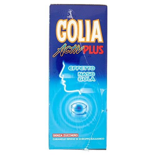Golia Activ Plus Caramelle al Gusto Menta, Caramelle Balsamiche al Mentolo e Eucaliptolo, Formato Monopezzo, Box da 180 pezzi Incartati Singolarmente