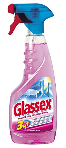 Glassex Detergente per vetri con Aceto - 12 pezzi da 500 ml [6 l]
