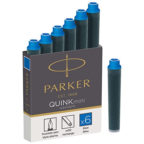 PARKER Quink Ricariche per Penne Stilografiche, Cartucce Lunghe