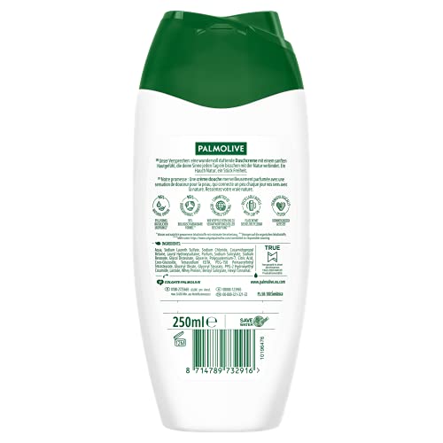 Palmolive Naturals Sensitive - Gel doccia 6 x 250 ml, crema doccia con latte idratante