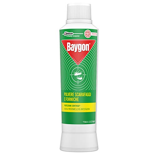 Baygon Insetticida Polvere Scarafaggi e Formiche, 250g, Effetto Rapido e Lunga Durata