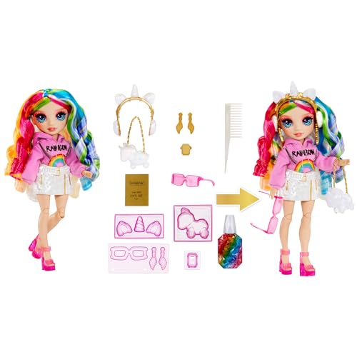 Rainbow High Creative Crystals Bella - Bambola Fashion Rosa da 28 cm con Kit per Accessori di Cristallo, Anello per Te, Fai da Te, Gioco in Resina, Regalo per Bambini età 8+, Non COMMESTIBILE