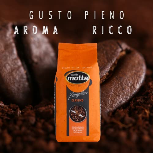 CAFFE' MOTTA Caffe in Grani, Chicchi di Caffè Qualità Lounge Bar Espresso Classico Miscela Arabica e Robusta, Made in Italy
