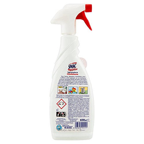 Smac - Sgrassatore Disinfettante, Express, 650 ml - [confezione da 12]