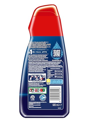 Finish Powergel Detersivo Lavastoviglie al Limone, Gel Lavastoviglie, 120 Lavaggi, 4 confezioni da 30 Lavaggi di Liquido Lavastoviglie