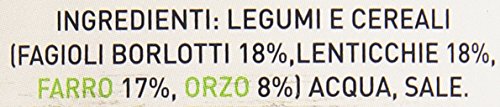 Cirio - Legumi e Cereali, Borlotti, Lenticchie, Farro e Orzo - 4 pezzi da 410 g [1640 g]