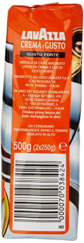 Lavazza Caffè Macinato Crema e Gusto Forte, 2 x 250g