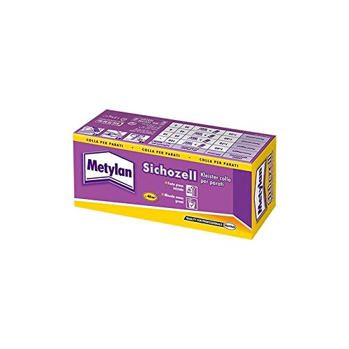 Colla 'Sichozell Kleister' Adesivo In Polvere A Rapida Preparazione E Ad Alta Resa Per Ogni Tipo Di Carta Da Parati. Non Resiste Alla Calce. Resa Per Parati Normali 40 Mq Con Una Confezione, Per Parati Pesanti 30 Mq.