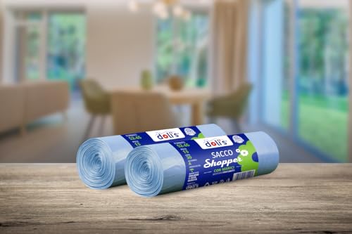 DOLI's Sacchi Spazzatura Profumati per Raccolta Differenziata, Antistrappo e Antigoccia, con Manici, 100% Riciclabile