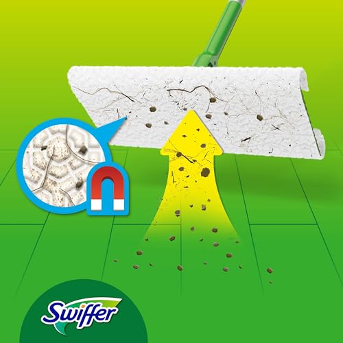 Swiffer Catturapolvere e Lavapavimenti, Cattura e Intrappola Polvere e Peli, Rimuove Sporco e Batteri, Lava Tutti Tipi di Pavimenti