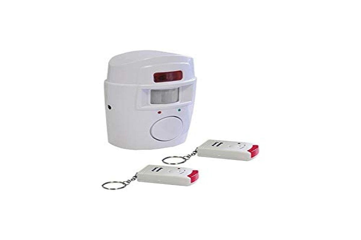 Proxe 560212 Mini Centralina d'Allarme con Rilevatore di Presenza e 2 Telecomandi, Bianco