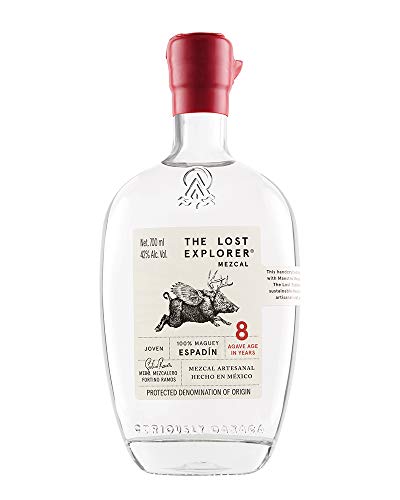 The Lost Explorer - Mezcal Messicano, Prodotto con 100% Agave Espadìn, Dolce ed Erbaceo, 42%, Bottiglia in Vetro da 750 ml