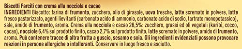 Mulino Bianco Biscotti Baiocchi con Crema alla Nocciola e Cacao per Colazione e Snack Dolce per la Merenda - 168 gr