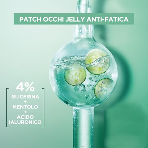 Garnier SkinActive Maschera Occhi Hyaluronic Cryo Jelly, Anti-Fatica con Acido Ialuronico, Mentolo e Glicerina, Formula Effetto Ghiaccio, 5 g
