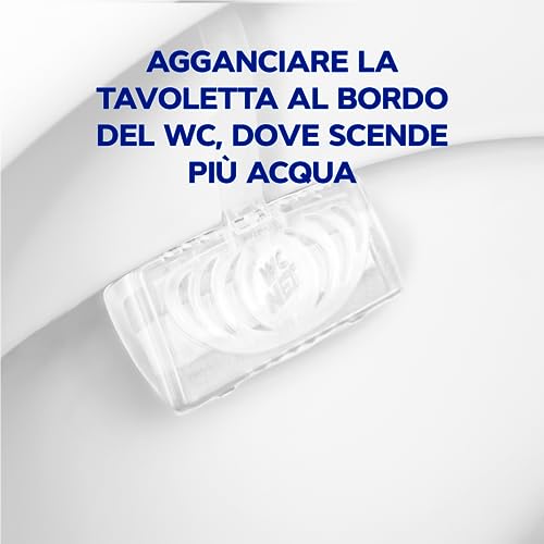 Wc Net Tavoletta Profumoso 3 Effect, Detergente Igienizzante Solido per WC