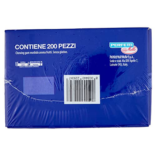 Big Babol, Chewing Gum Morbido, Gusto Tutti Frutti, Ottime da Condividere, per Feste e Compleanni Bambini, Confezione da 200 Incartate Singolarmente