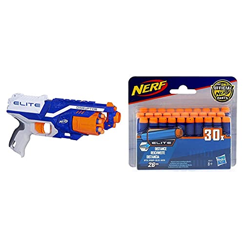 Nerf Elite Disruptor (blaster con dardi per bambini da 8 anni in su) & Ricarica da 30 dardi