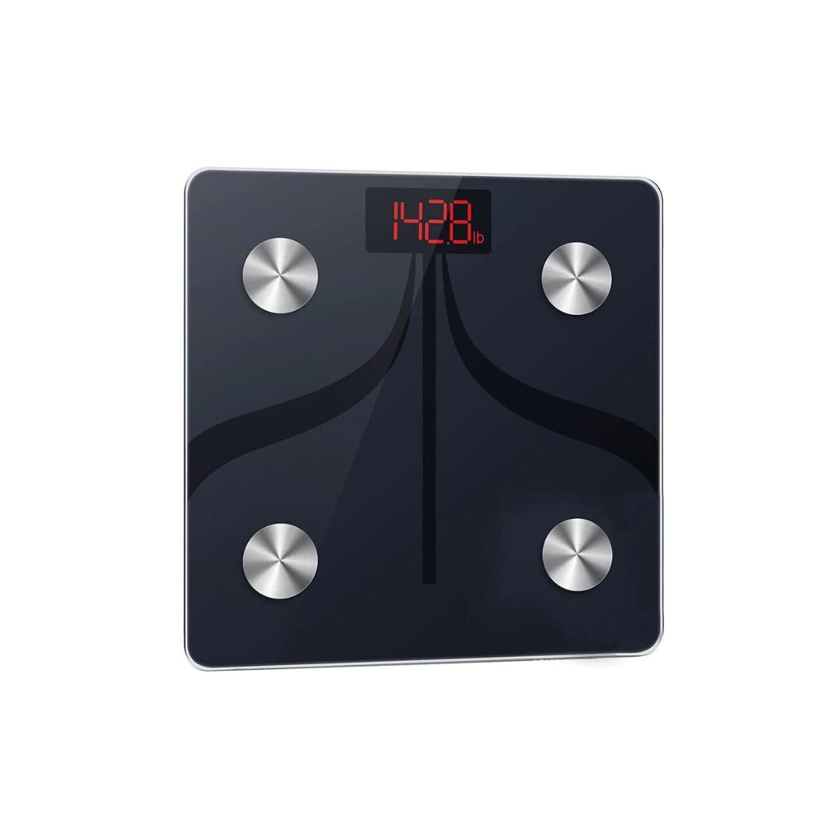 Kasart Bilancia pesapersona digitale, 180kg con vetro temperato Nero