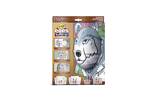 CRAYOLA POPS - Set Attività 3D per Colorare e Creare Disegni in 3D, Attività Creativa e Regalo per Bambini da 6 Anni, Vari Soggetti