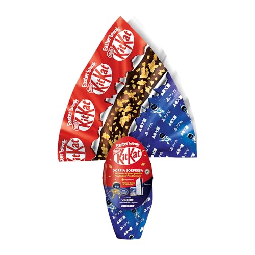 KITKAT Uovo di Pasqua 2025 Cioccolato al Latte con Sorpresa e 1 KitKat Bunny 240g