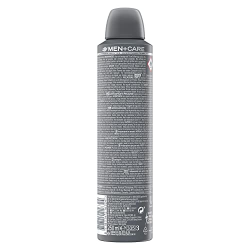Dove Men+Care Clean Comfort Deodorante antitraspirante Aerosol resistente al sudore, non sulla pelle, 48 ore, protezione da sudore e odori, deodorante spray 250 ml