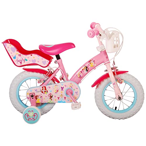 Bicicletta per bambini, Principesse, Disney, bici con rotelle, 12" 14" e 16", bambini dai 3 ai 6 anni