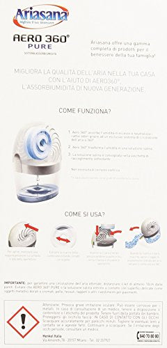 Ariasana - Aero 360˚ Pure, Sistema Assorbiumidità, Kit Aerodinamico + Tab con Circolazione dell'Aria a 360˚ , 1 Confezione