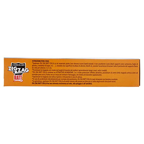 Zig Zag, Ratt Colla per topi, Topicida, Colla Ratticida con Attrattivo alimentare, Inodore, Non cola, Non velenosa, per uso Interno ed Esterno, 135 gr