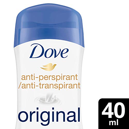 Dove Deodorante stick originale anti-traspirante protegge 48 ore dall'odore del corpo e dall'umidità delle ascelle, 40 ml, 1 pezzo