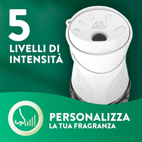 Airwick Ricariche per Diffusore Elettrico di Oli Essenziali, Confezione da 6 ricariche di Profumatore per Ambienti alla Fragranza di Fresia e Gelsomino, Profumatore per Ambienti Elettrico