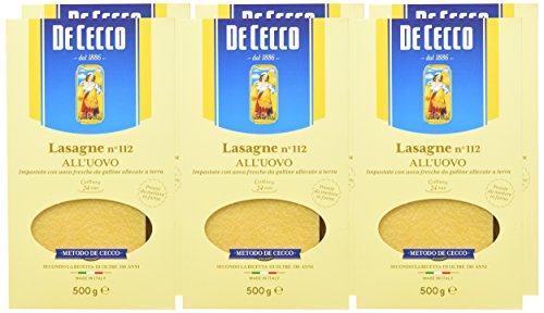 De Cecco Lasagna Timballo Uovo - 6 pezzi da 500 g [3 kg]