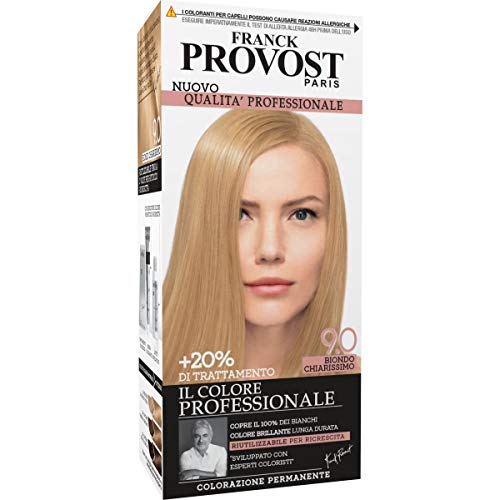Franck Provost Tinta Capelli Colore Professionale a Domicilio, Valorizza Riflessi e Brillantezza, Pennello di Precisione Incluso