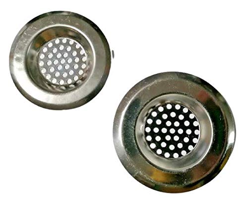 Cantini Filtro Griglia Lavello Cucina in acciaio Colino in Acciaio Inox inossidabile per Doccia, Vasca da Bagno o Lavelli da Cucina due Misure (Confezione da 2 Pezzi)