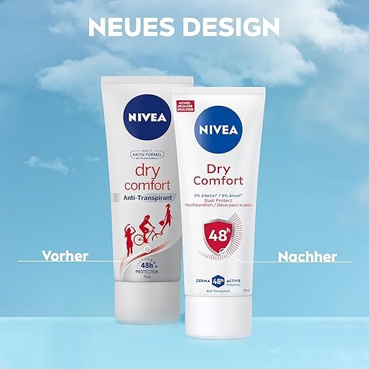 NIVEA 6 x deodorante Corpo DRY COMFORT PLUS CREMA stock offerta