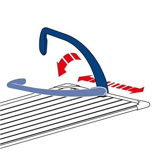 Gimi Radio Stendibiancheria per indumenti in Polietilene Da Termosifone, Stendino Per Calorifero, 52 X 34.5 X 18 Cm, Blu