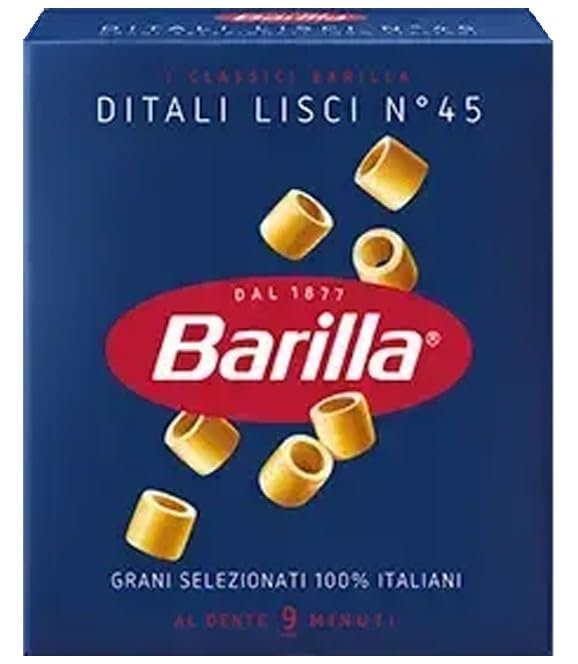 Barilla 045 Ditali Lisci - 6 pezzi da 500 g [3 kg]