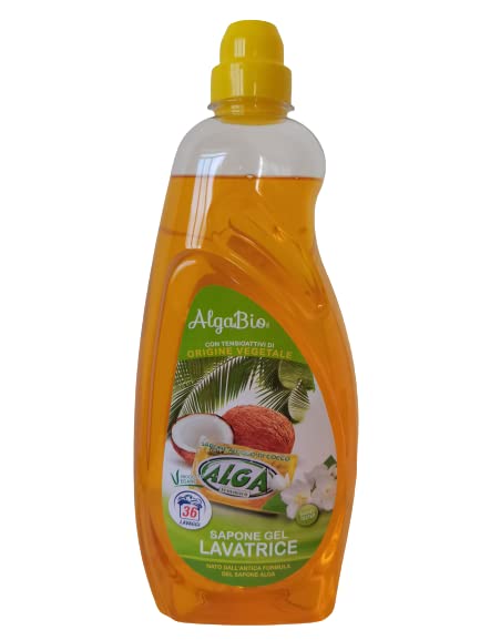 Sapone gel lavatrice ipoallergenico Alga bio per bucato 1950 ml per capi bianchi e colorati
