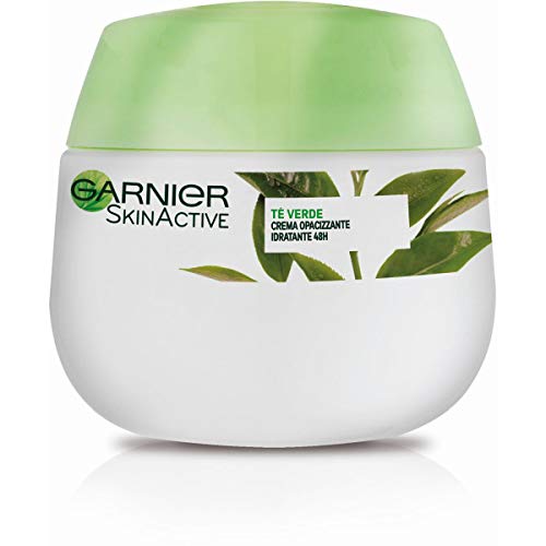 Garnier Crema Viso Idratante Opacizzante SkinActive, Ottima per Pelli Miste o Grasse, Arricchita con The Verde, 50 ml, Confezione da 1