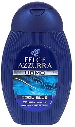 12 CONFEZIONI SHAMPOO FELCE AZZURRA UOMO COOL BLUE TONIFICANTE 250 ML