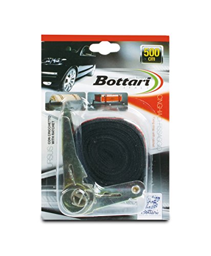 Bottari 18202 Cinghia Fissaggio per Auto con Cricchetto, 500 Cm