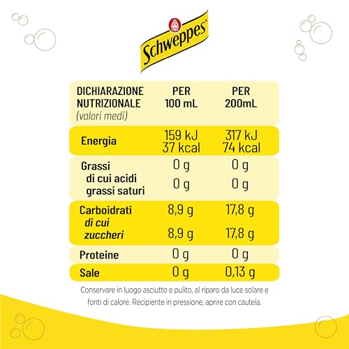 Schweppes Limome, Bevanda Gassata dal gusto Fresco e Agrumato, 12x 500ml Perfetta per Aperitivi e Cocktail. Bevanda Dissetante dal Gusto ricco e Biilanciato