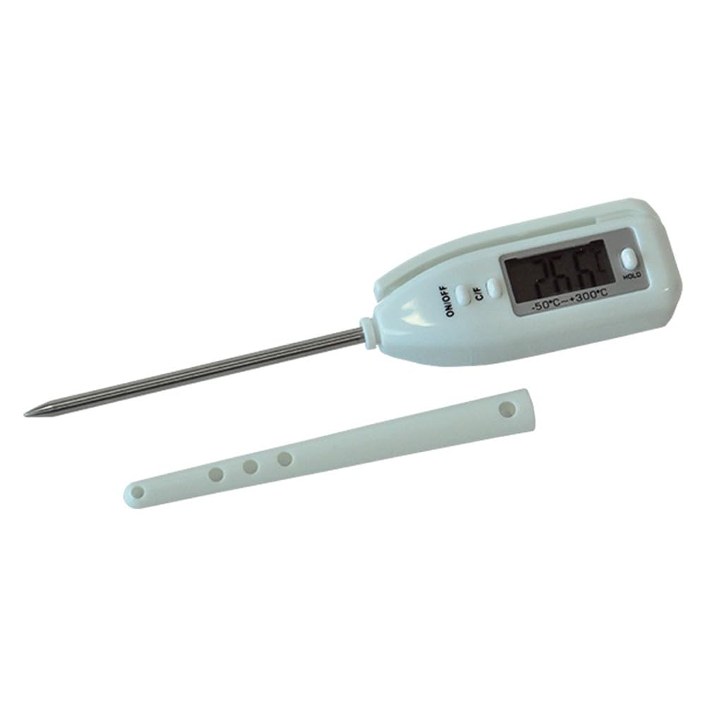 Termometro Digitale da Cucina con Sonda Acciaio Inox A Punta da 8 Cm. Adatto per Carni E Liquidi.